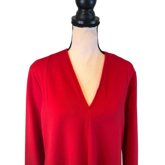 Escada Dzanna V-neck Red Dress - Picture 7 of 12